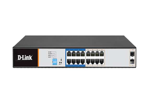 D-Link DGS-F1210-18PS-E 16 port Gigabit Smart PoE Switch